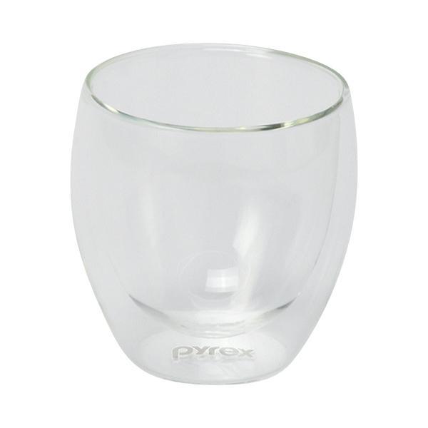 ダブルウォール グラス 2個入り 250ml Pyrex パイレックス 耐熱ガラス （ コップ タンブラー ダブルウォールグラス 耐熱 カップ 湯呑み ペア 二重構造 ）｜livingut｜03