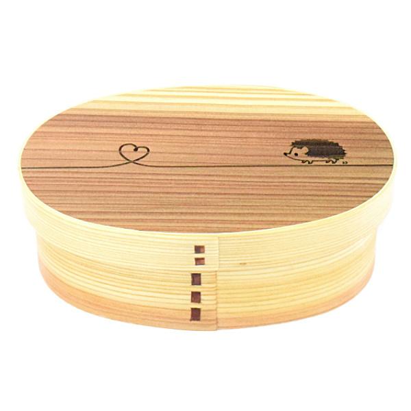 弁当箱 曲げわっぱ 400ml 1段 ウレタン塗装 レーザー彫刻 デザイン