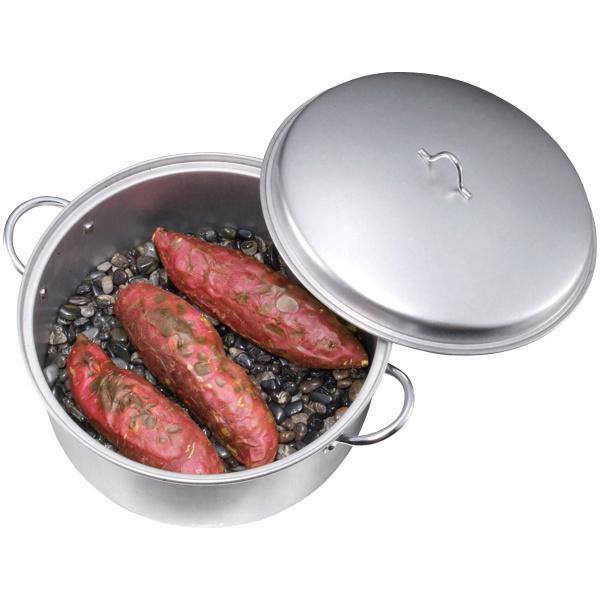 パール金属 石焼き芋鍋 26cm アウトドア 石2kg付 キャプテンスタッグ