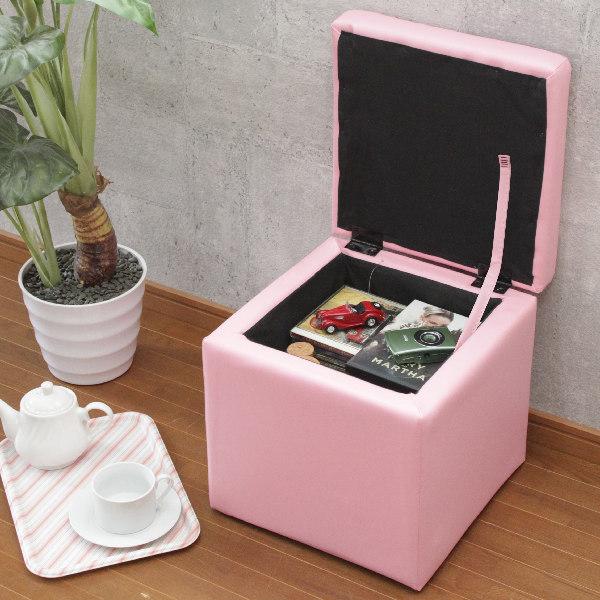 スツール　椅子　インテリア家具 ミヤグチ企販 収納スツール 幅33cm スツール 収納 レザー調 椅子 腰掛