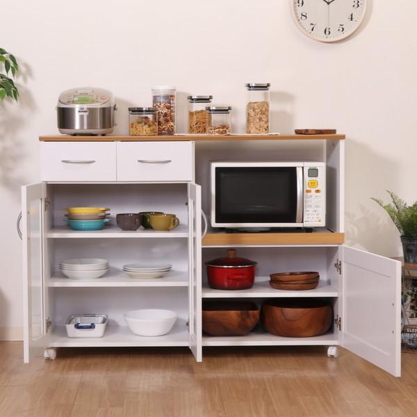 不二貿易（Fuji Boeki） キッチンカウンター 家電ラック キャスター