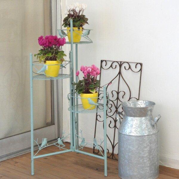 フラワースタンド プランター ガーデニング ガーデニング用品 フォールディングフラワースタンド プランタースタンド ベランダ ラック 庭 花台 鉢置き 競売 鉢置き