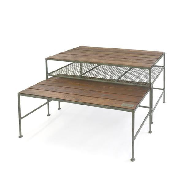 フラワースタンド ガーデンラック ペアテーブル アンティーク加工