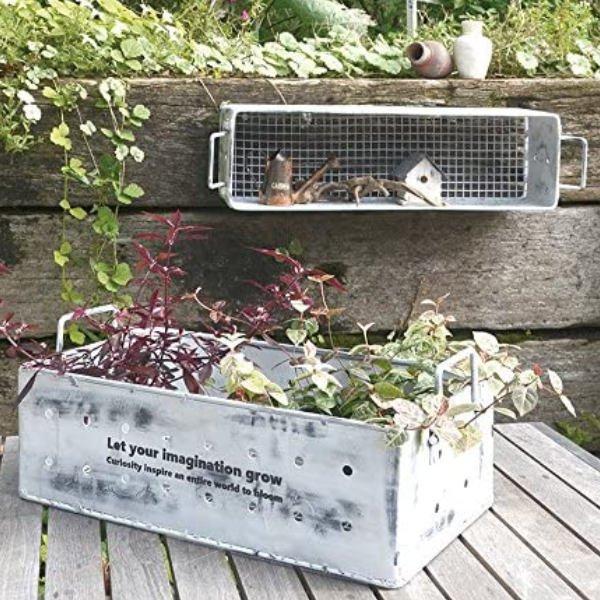 格安即決 ガーデンラック プランタースタンド メタルボックス アンティーク加工 プランターカバー プランター 屋外 フラワーポット フラワースタンド 植木鉢 Riosmauricio Com