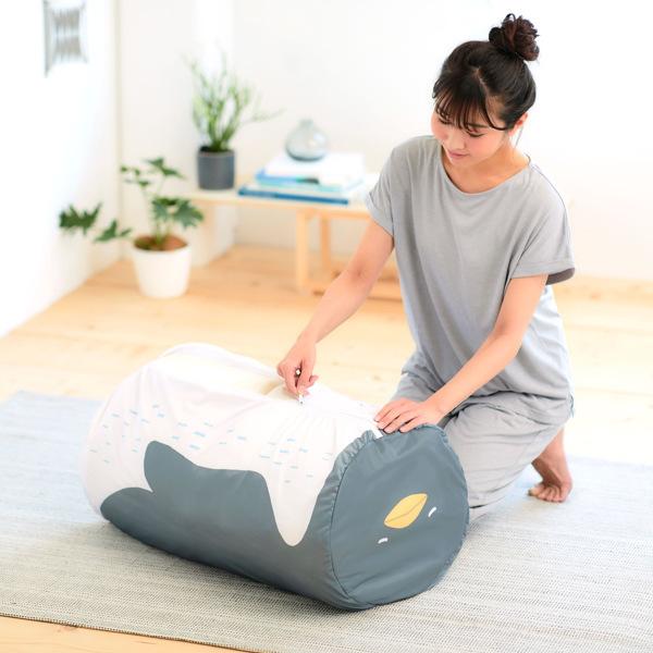 布団収納 ひんやりおふとんクッション 丸型 布団収納袋 ( 冷感 布団収納 ひんやりおふとんクッション 丸型 布団収納袋 ( 冷感