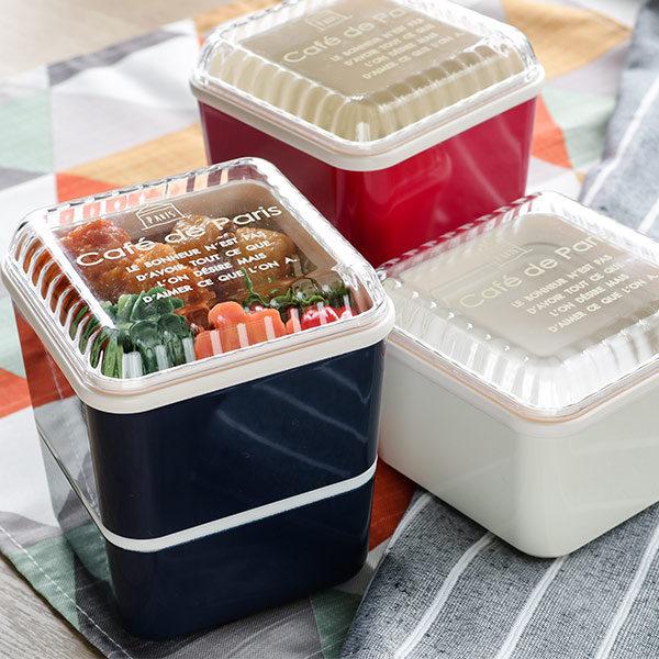正和 弁当箱 2段 600ml 抗菌 スクエアネストランチ cafe de paris