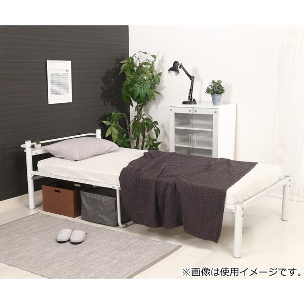 不二貿易 ベッド シングル パイプベッド 宮棚 ラック付き 不二貿易 ベッド シングル パイプベッド 宮棚 ラック付き