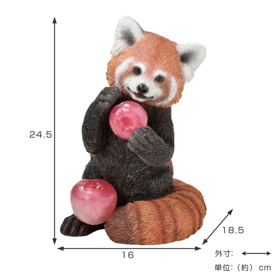 ガーデンオーナメント レッサーパンダ ソーラーオーナメント 光センサー Led ガーデンライト オブジェ 動物 オーナメント リビングート ヤフー店 通販 Yahoo ショッピング