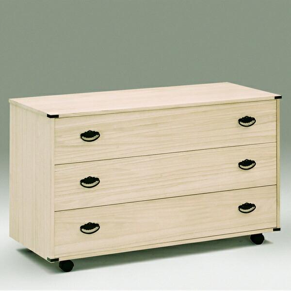 フランスアンティーク猫脚3杯ドロワー/木製チェスト/タンス/飾り棚(90