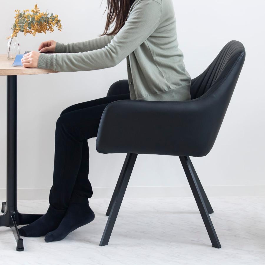 ヴィンテージオーダーチェアー B.Bファニシング チェア 座面高42cm ひじ掛け レザー調 ヴィンテージ調