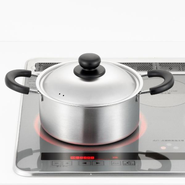 ヨシカワ 両手鍋 20cm IH対応 蓋付き COOK EASY 日本製 ( ガス ヨシカワ 両手鍋 20cm IH対応 蓋付き COOK EASY 日本製 ( ガス