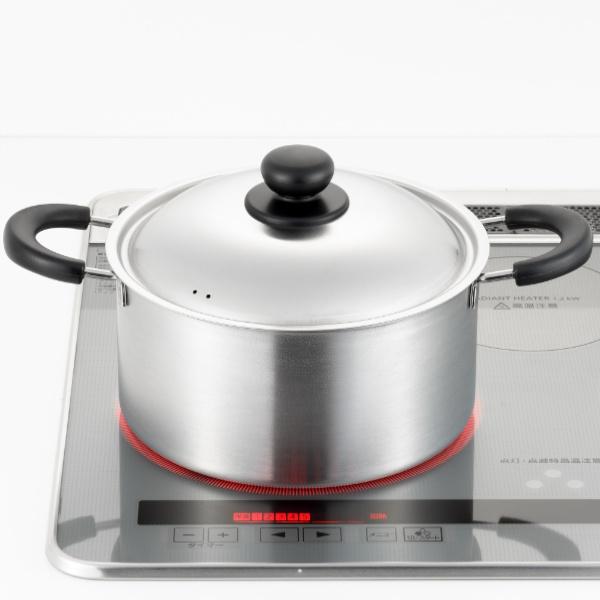 ヨシカワ 両手鍋 22cm IH対応 蓋付き COOK EASY 日本製 ( ガス ヨシカワ 両手鍋 22cm IH対応 蓋付き COOK EASY 日本製 ( ガス