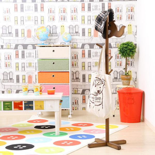 リスのハンガーポールハンガー子供服収納ラック