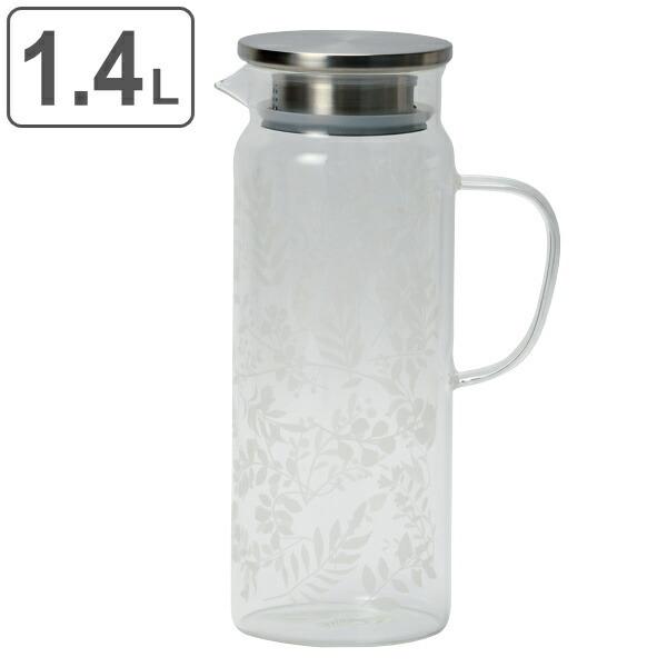 ピッチャー 冷水筒 1.4L クールテイスト 耐熱ガラス 麦茶ポット お茶ポット 水差し （ 麦茶 ポット ガラス 熱湯 冷茶 ジャグ 冷水ポット ）｜livingut