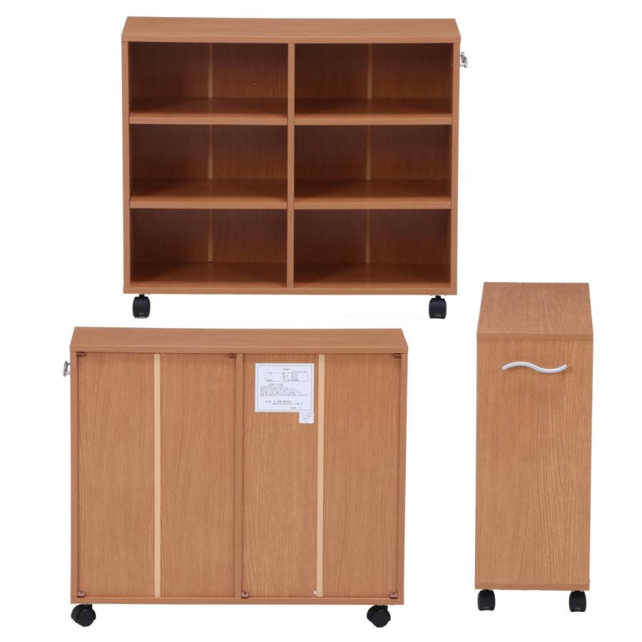 不二貿易 押入れ収納ラック 奥行き77cm 幅26cm キャスター付