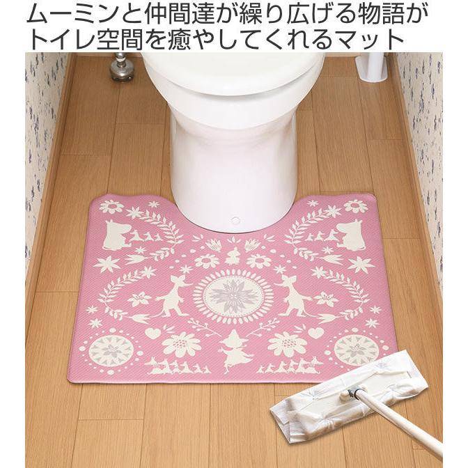 トイレマット 60 55cm フォーク Pvc ムーミン 拭ける トイレ マット 北欧 抗菌 防臭 防カビ 洗濯不要 キャラクター リビングート Paypayモール店 通販 Paypayモール
