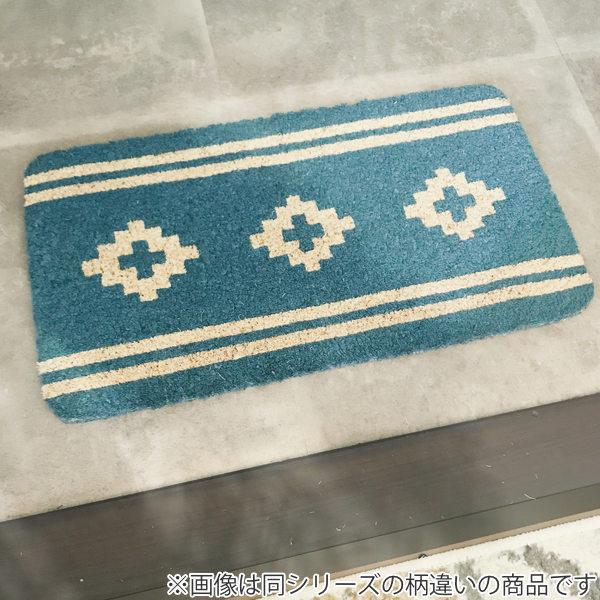 玄関マット 33.5×60cm 厚さ 2cm 屋外兼用 スマイルフェイス （ 屋外