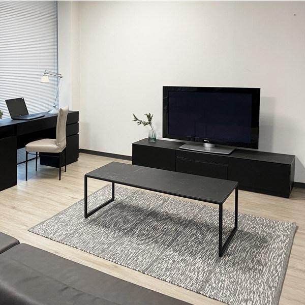 MKマエダ家具 テレビ台 ローボード 台輪タイプ セラミック天板 NERO 幅