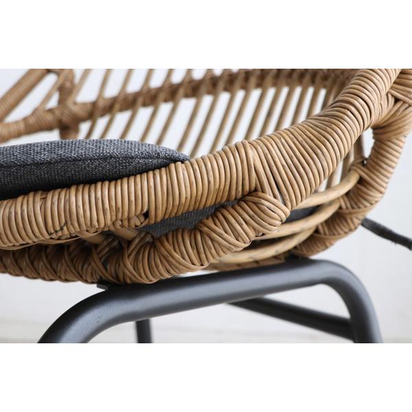 東馬（Tohma） チェア 座面高43cm ラタン風 籐家具風 オーバルチェア