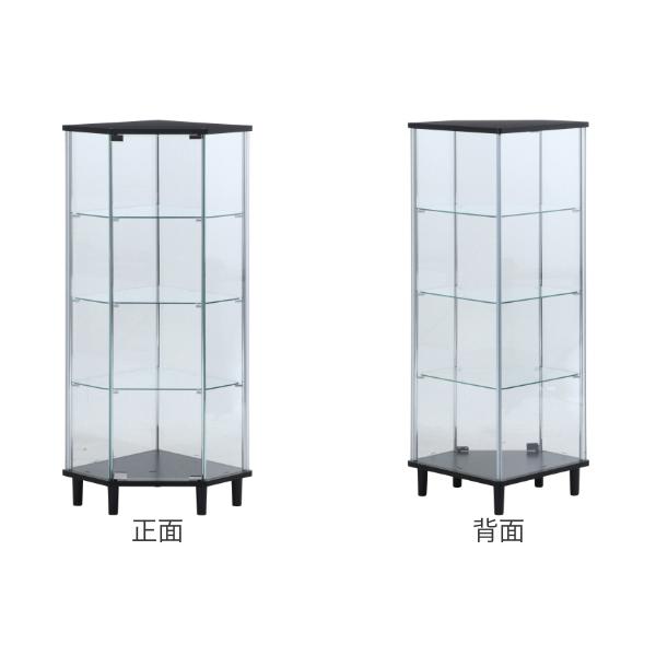 不二貿易（Fuji Boeki） コレクションケース 4段 コーナー型 ガラス