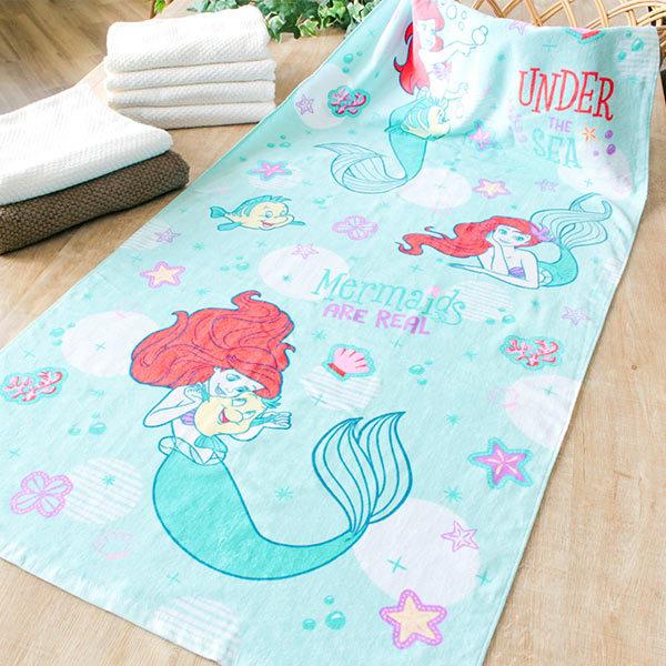 Disney ビーチタオル 70×140cm レッツプレイ アリエル タオル Disney ビーチタオル 70×140cm レッツプレイ アリエル タオル