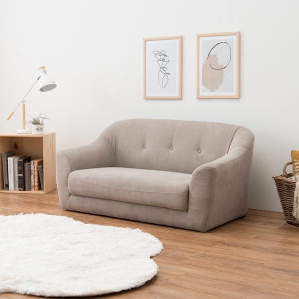 HAGiHARA（萩原） ソファ 幅125cm 2人掛け コンパクト 小さい かわいい