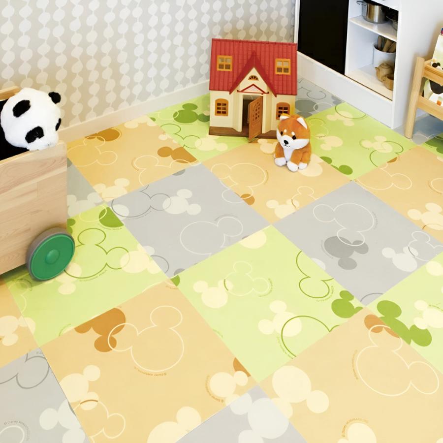 Disney タイルマット 45×45cm ミッキーマウス モノ 4枚入 Disney タイルマット 45×45cm ミッキーマウス モノ 4枚入