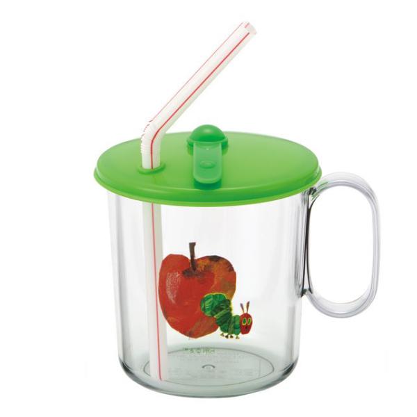 スケーター ストローコップ はらぺこあおむし フタ付き 250ml