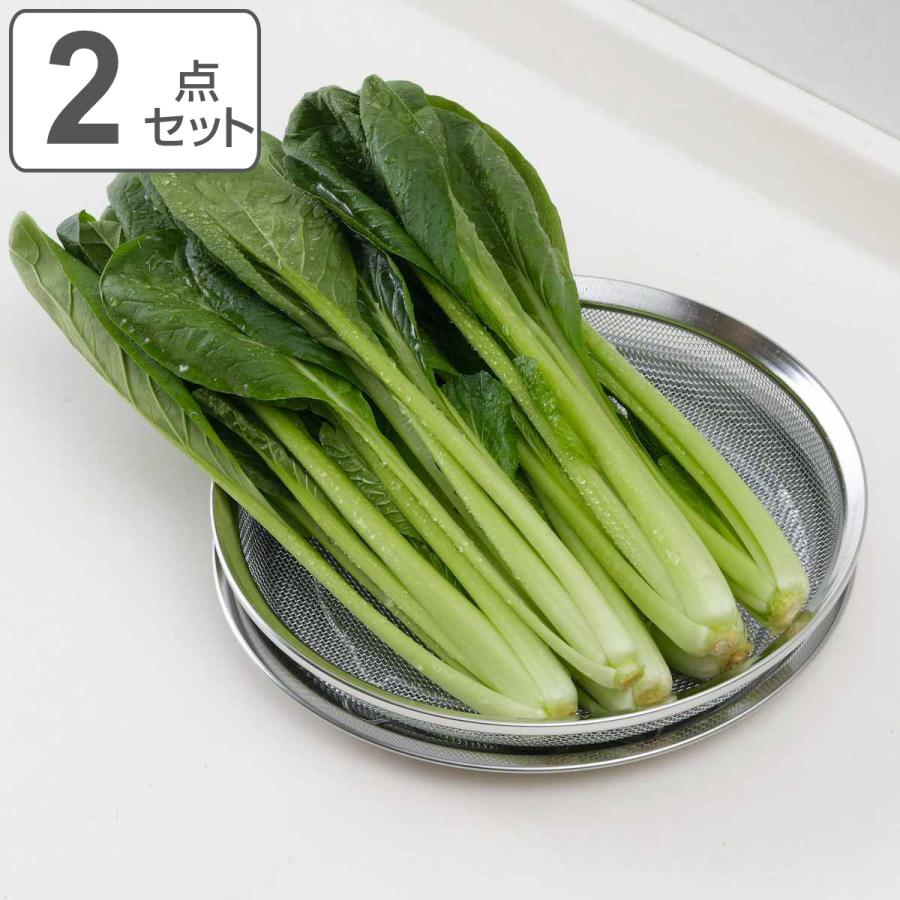 下村企販 ザル&トレー2点セット25cm 浅型 ステンレス製 日本製 下村企販 ザル&トレー2点セット25cm 浅型 ステンレス製 日本製