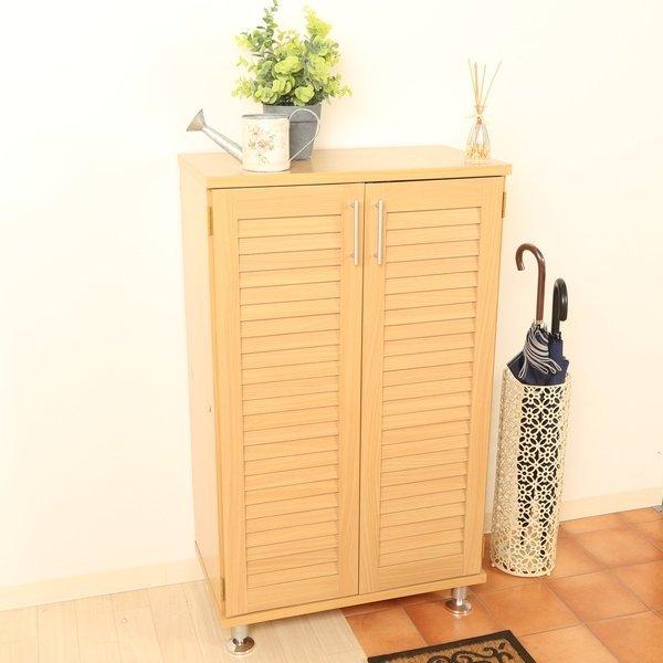 不二貿易 下駄箱 ルーバー 幅60cm 奥行35.5cm 高さ101cm 組立品 不二貿易 下駄箱 ルーバー 幅60cm 奥行35.5cm 高さ101cm 組立品