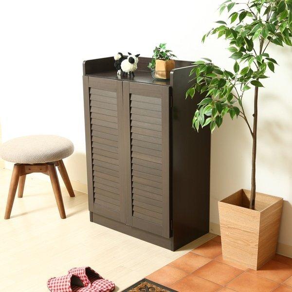 短納期下駄箱 ルーバー オープントップ 幅60cm 奥行33.5cm 高さ90cm 組立品 スリッポン