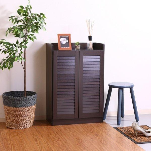 短納期下駄箱 ルーバー オープントップ 幅60cm 奥行33.5cm 高さ90cm 組立品 スリッポン