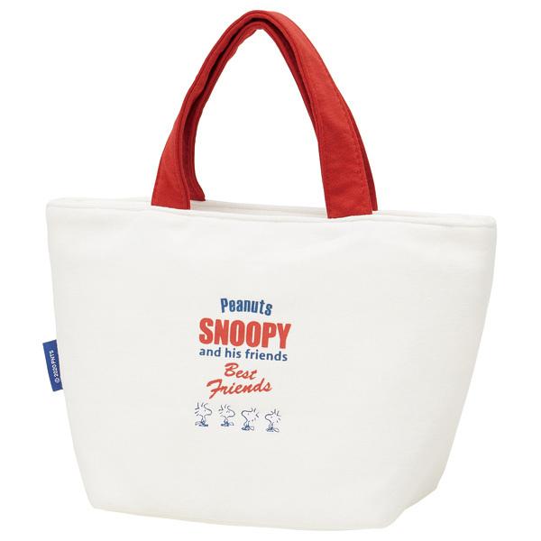 ランチバッグ スエット素材 PEANUTS スヌーピー レトロラベル （ SNOOPY 弁当袋 お弁当袋 お弁当入れ トートバッグ バッグ ポケット付き ）｜livingut｜02