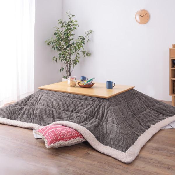 東谷 ROOM ESSENCE 薄掛け こたつふとん 長方形 190×230cm コーデュロイ ホワイト KK-142WH 東谷 こたつ布団 190×230cm 薄掛け 長方形 コーデュロイ ボア こたつ