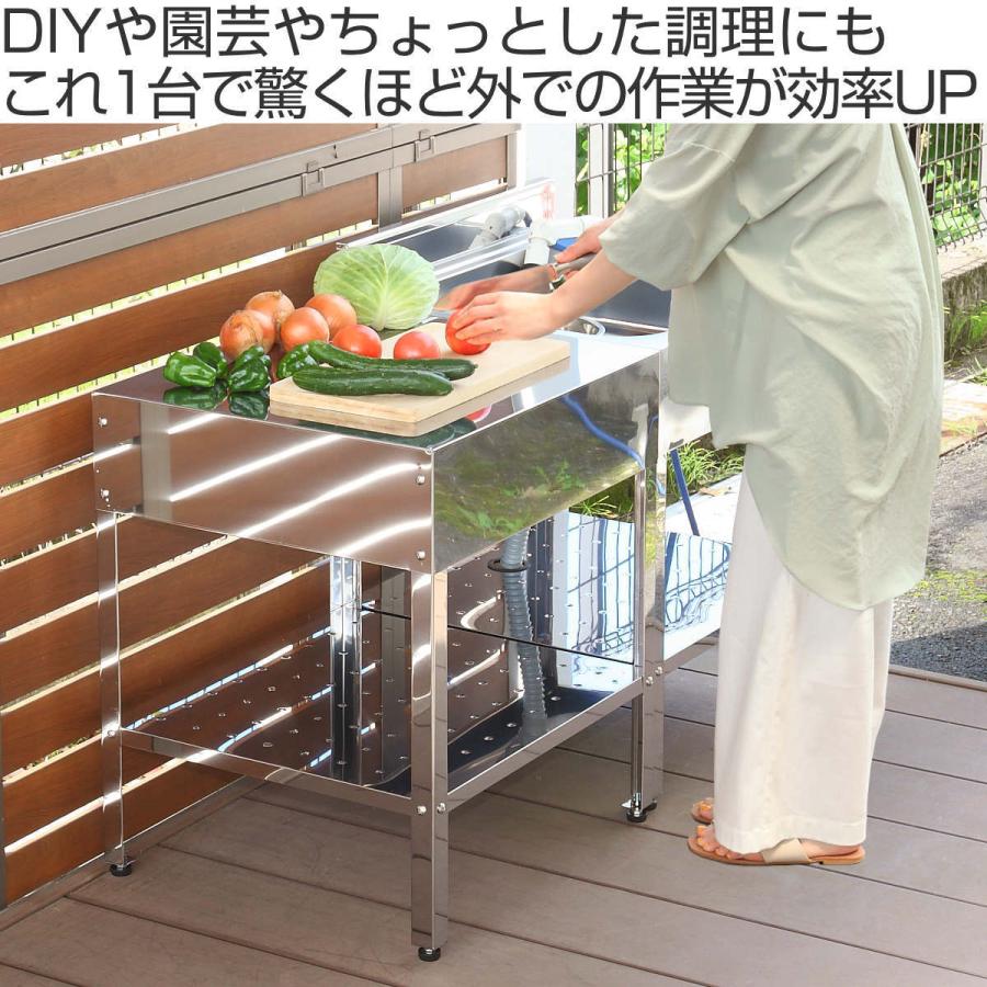 作業台 ステンレス 簡易作業台 幅60×奥行55×高さ68cm 屋外 作業台 ステンレス 簡易作業台 幅60×奥行55×高さ68cm 屋外