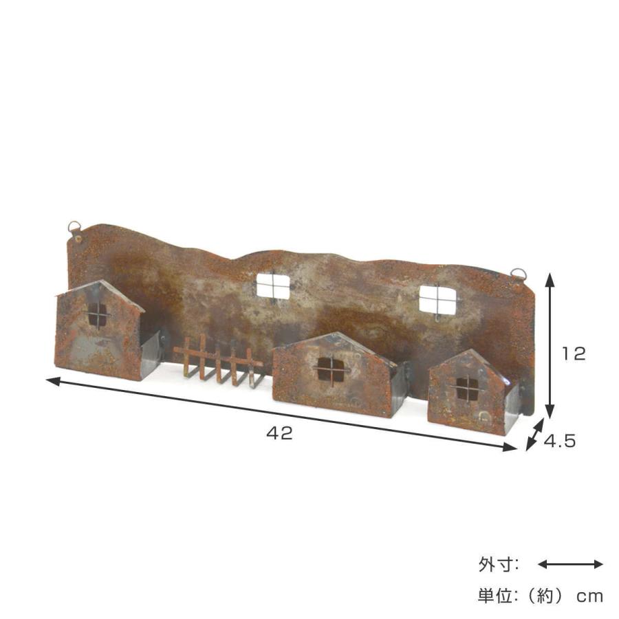 プランター 鉢植え メタルプランター スリーハウスプランター サビ加工 壁掛け （ 鉢 植木鉢 フラワースタンド 花台 フラワー ポット アンティーク調 ）｜livingut｜02
