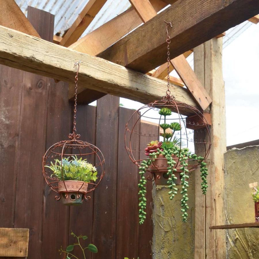 稀少 イギリス製 ユニークなテラコッタ吊下げ型ポットハンギングポット