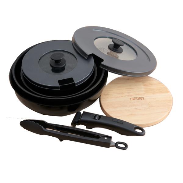 THERMOS サーモス 取っ手のとれるフライパン9点セット IH対応 着脱  