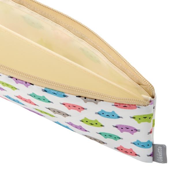 スケーター マスクポーチ ねこっと カラフル 抗菌 仕切り付き