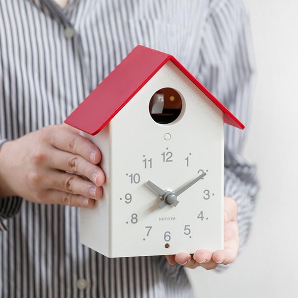 鳩時計 ふいごカッコー 置き時計 掛け時計夜間停止機能 北欧 おしゃれ