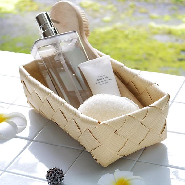 ちどり産業 バスケット 幅30×奥行17×高さ10cm 洗える 収納ボックス