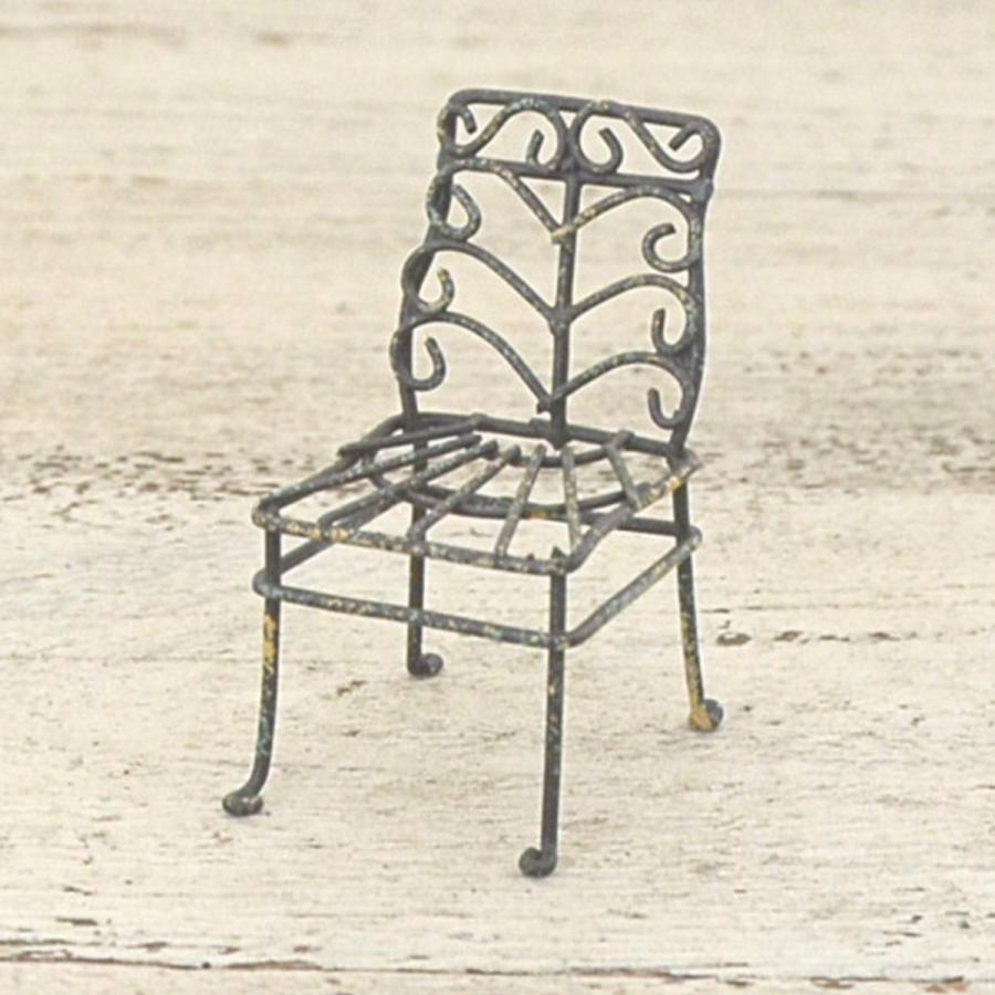 オーナメント ガーデニング 園芸 ミニチュアパーツ アイアンチェアー