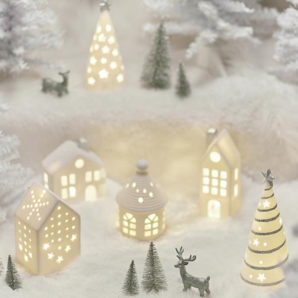 カメヤマキャンドル LED ライト ポタリ― ハウストール 陶器製