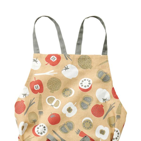 エプロン ベジー 綿100％ 野菜 （ キッチンエプロン 台所エプロン