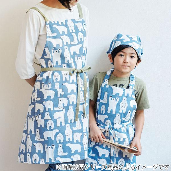 エプロン 白くま コニー 綿100％ （ キッチンエプロン 台所エプロン