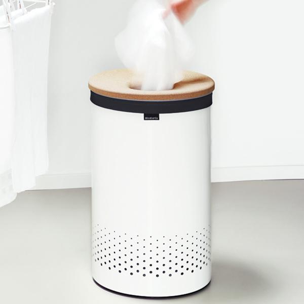 brabantia ランドリービン 60L （ ランドリーバスケット スリム 洗濯かご ランドリーボックス 洗濯 洗濯物 洗濯物入れ ふた