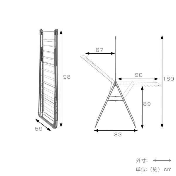 室内物干し brabantia ドライングラック ロッド付き 25M （ ブラバンシア 物干し 室内 洗濯物干し 竿 スタンド 折りたたみ ）｜livingut｜07