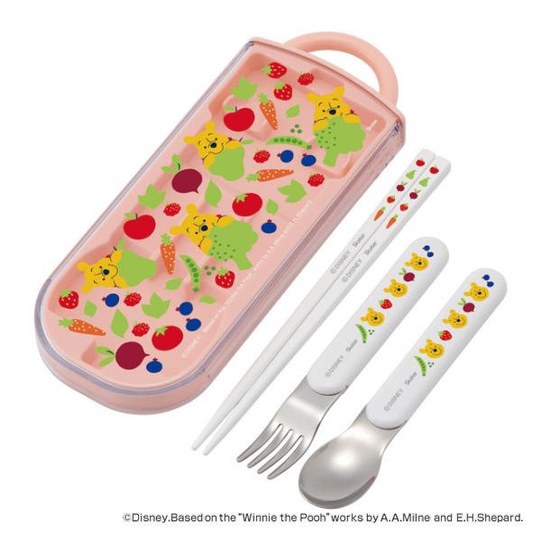 スケーター トリオセット 抗菌 スライド式 箸 スプーン フォーク くま