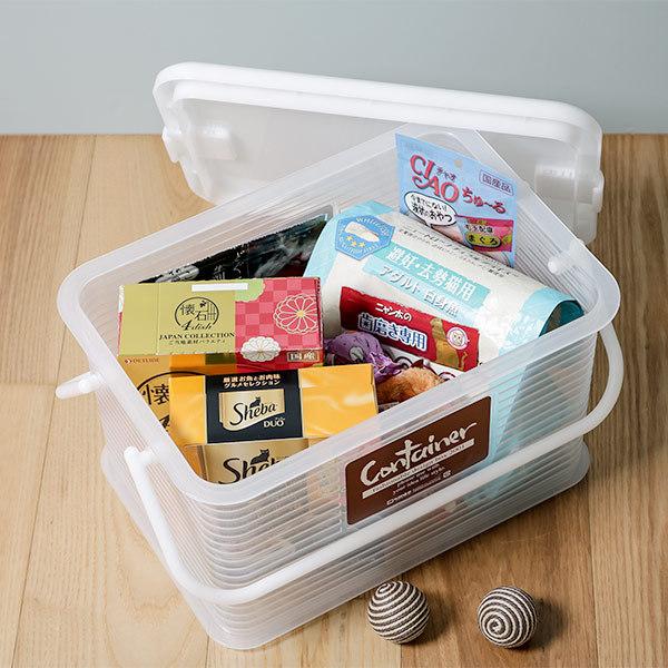 茶色のプラスチック収納ボックス 手のひらサイズ サンコープラスチック 収納ボックス M 幅38×奥行24.5×高さ22.2cm