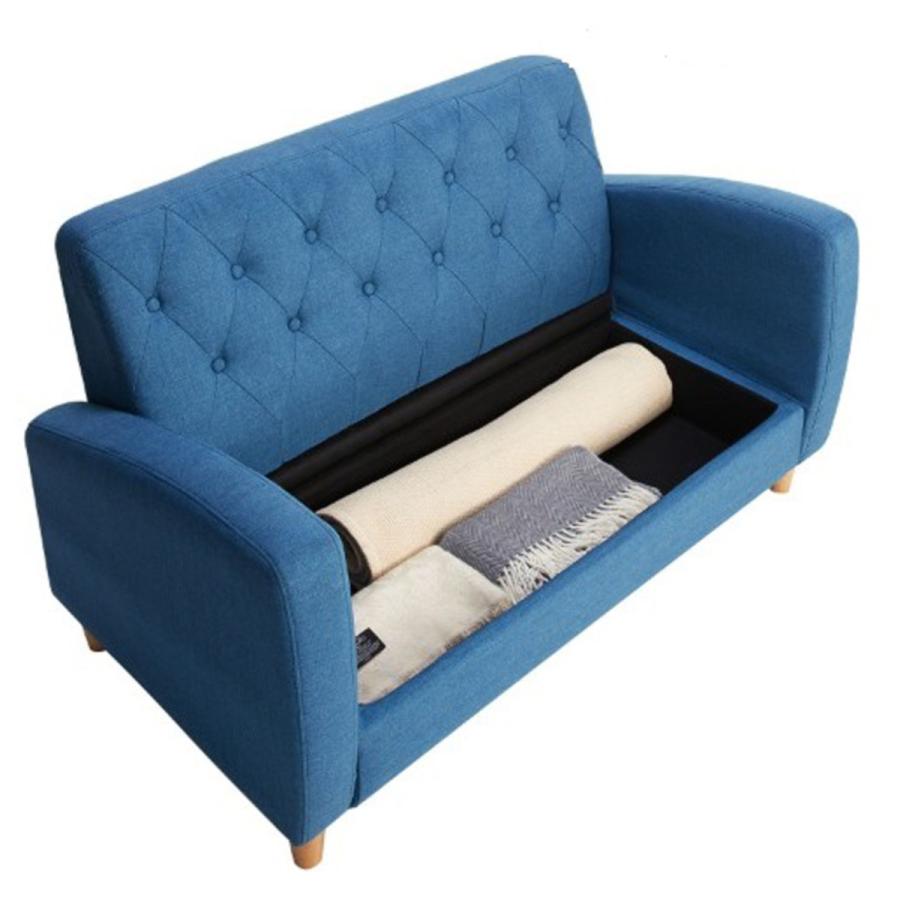 2人掛け 収納付き オットマン付き ファブリック 肘掛け 木脚外し可能 ローソ Amazon｜オーエスジェイ(OSJ) ソファ ソファー 2人掛け 収納付き